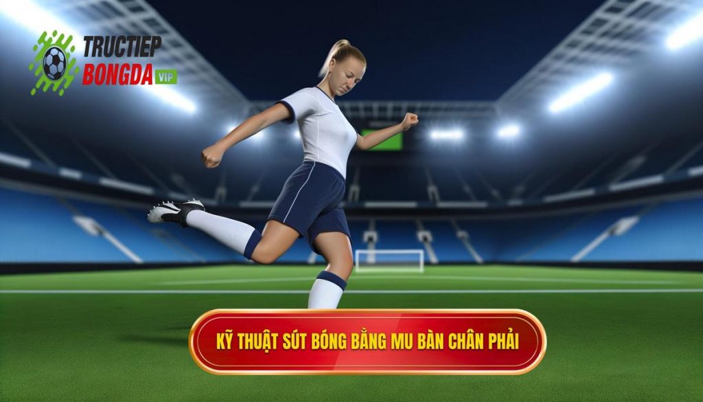 Kỹ thuật sút bóng bằng mu bàn chân phải