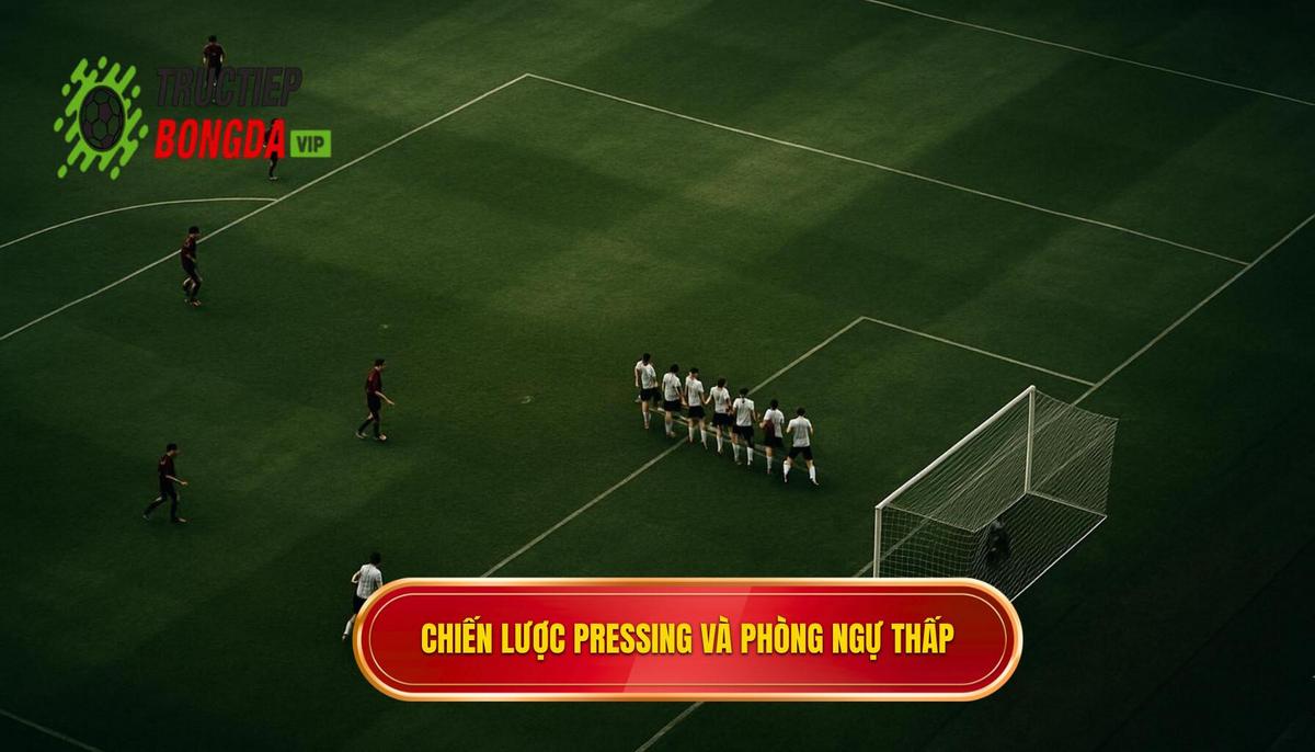 Chiến lược pressing và khối phòng ngự thấp