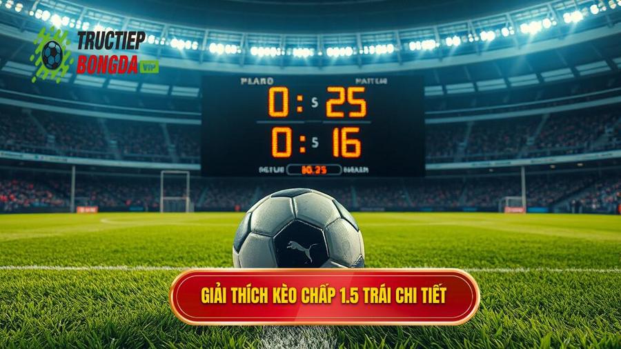 Giải thích kèo chấp 1.5 trái chi tiết