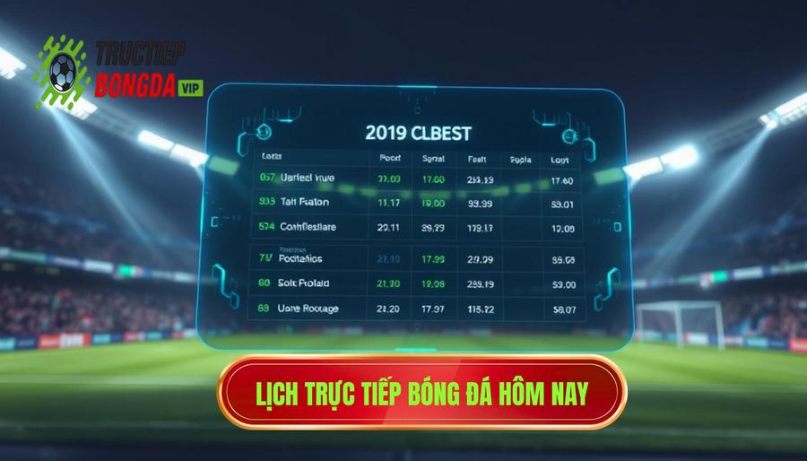 Lịch trực tiếp bóng đá hôm nay